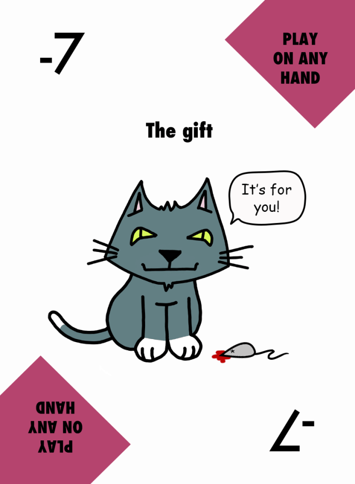 Karmic Kitten card: The gift