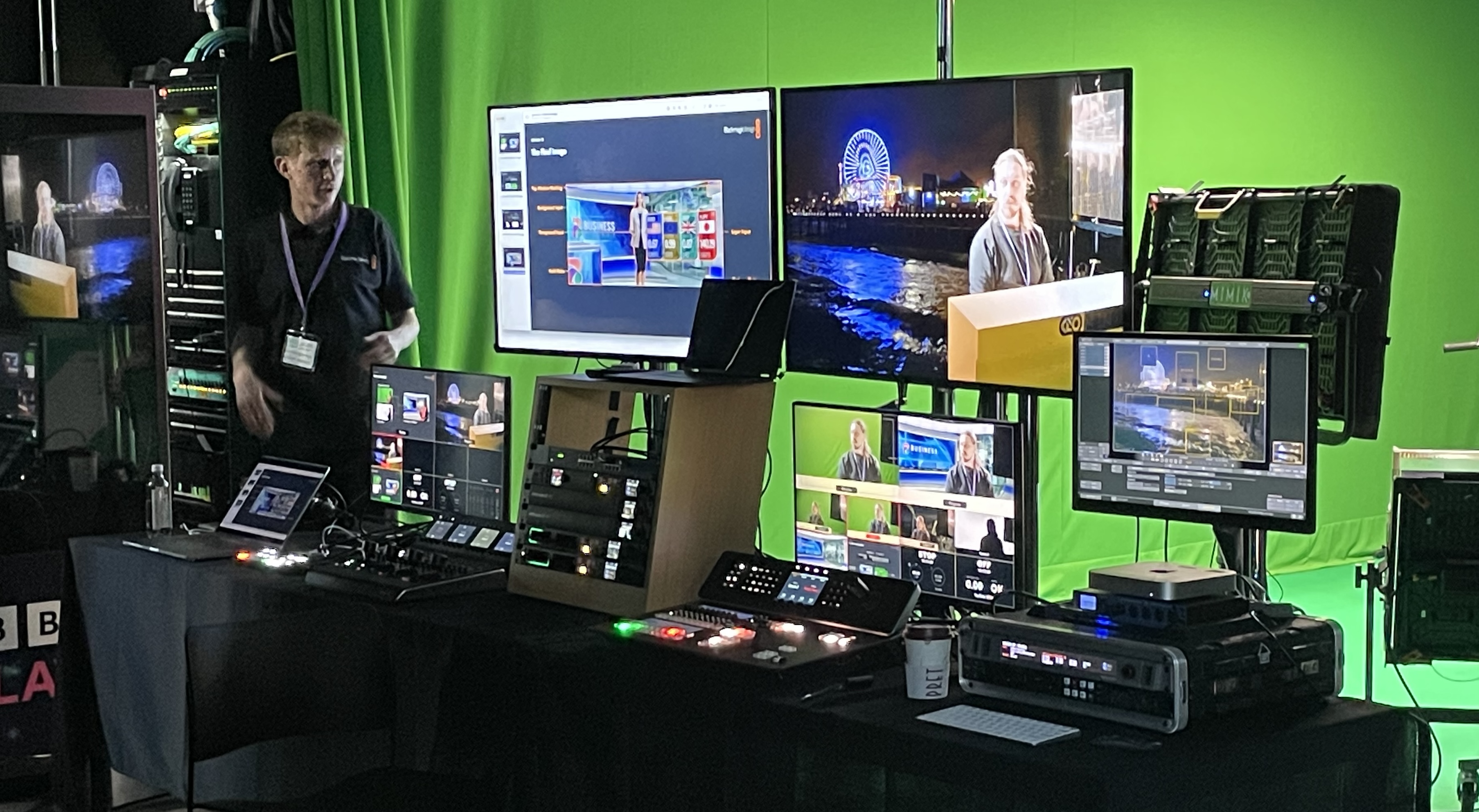 Displays fowing Green screen Keying at a Black Magic Design Demonstration orgainsed by SHWSH.